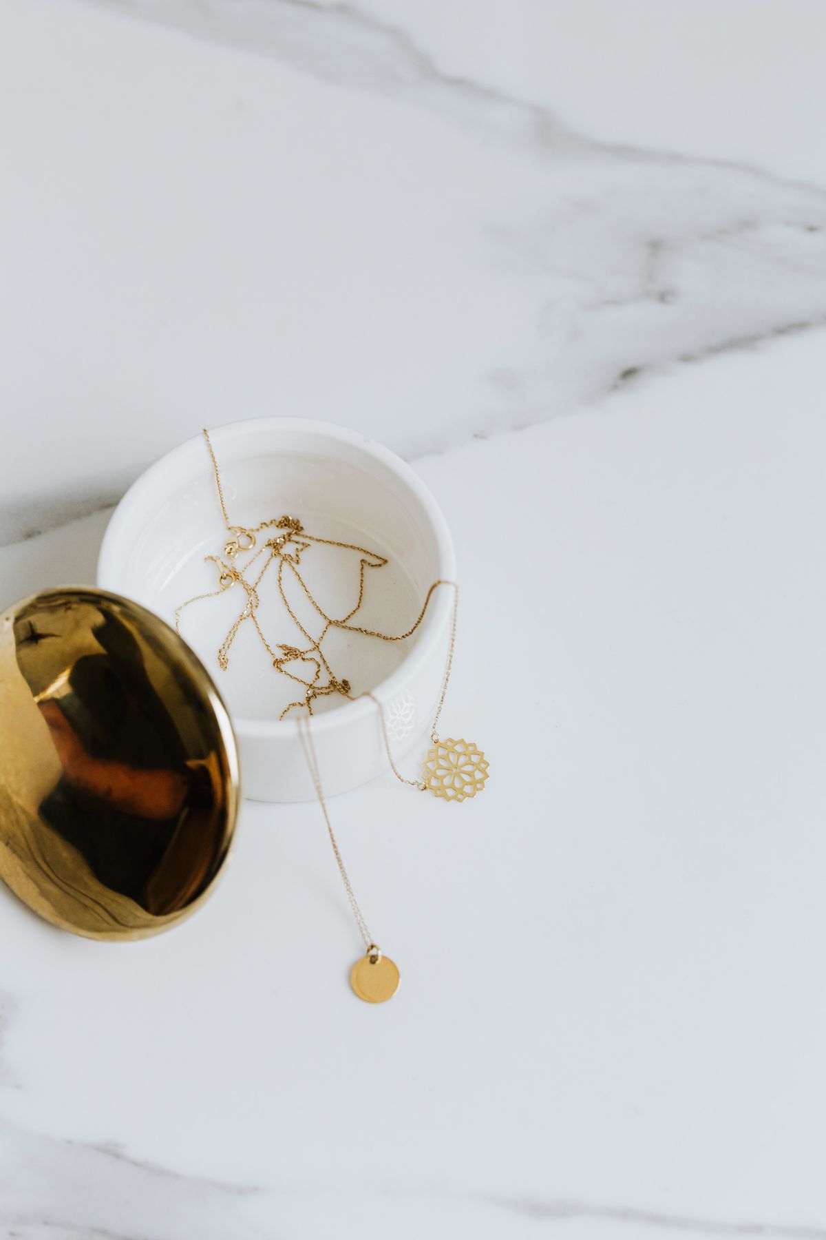 Gold necklaces