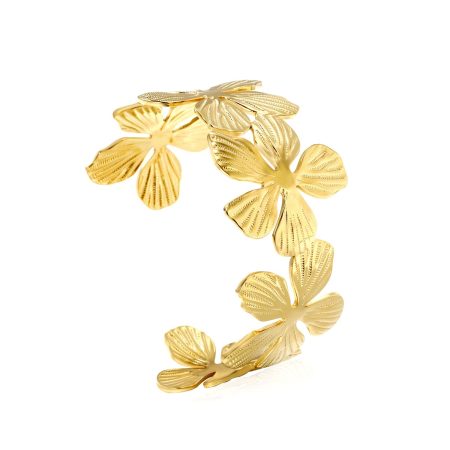 32.8mm Wide Open Flexible Bracelet (Gold)