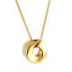 Gold-tone open-circle pendant necklace (40+5cm)